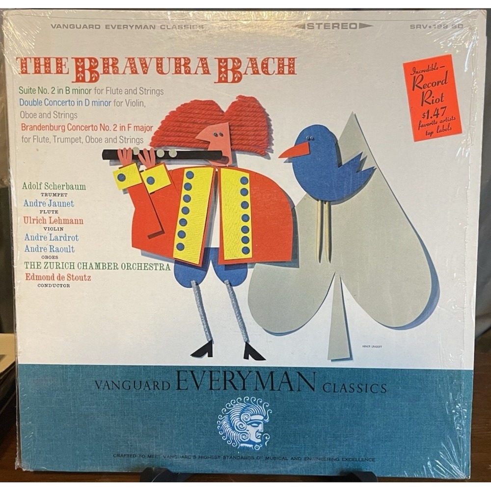 The Bravura Bach Vanguard Everyman Classics Stereo Vinyl LP SRV-198SD NM